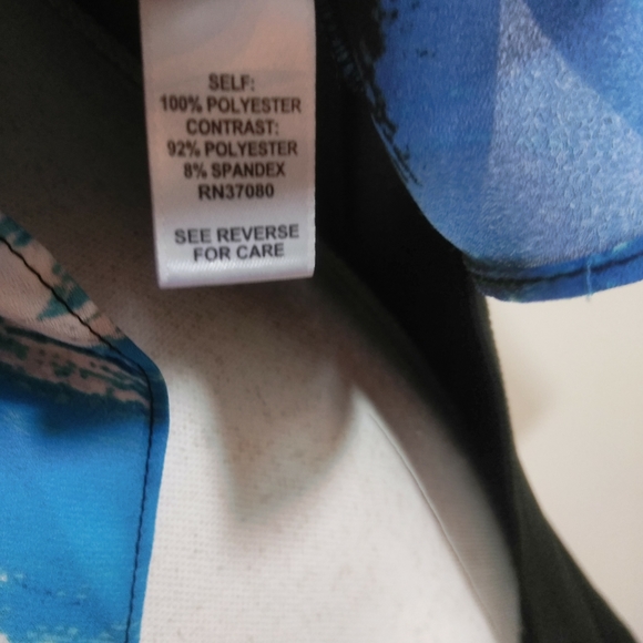 CONTEMPORARY PRINT HI-LO SHORT SLEEVE Pullover BLOUSE SZ S - Picture 4 of 6